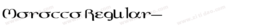 Morocco Regular字体转换
